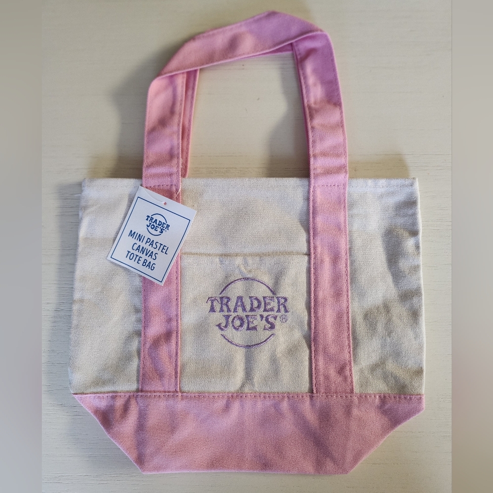 Trader Joe’s Canvas Tote Bag - Limited Edition, Pink